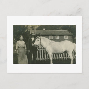 Carte Postale Photo Réel Antique de Fermiers Norvégiens