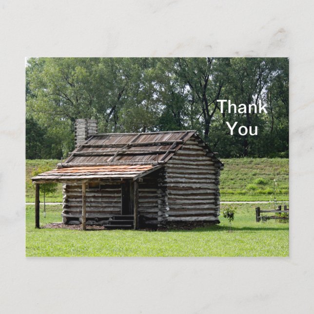 Carte Postale Photo Rustic Log Cabine (Devant)