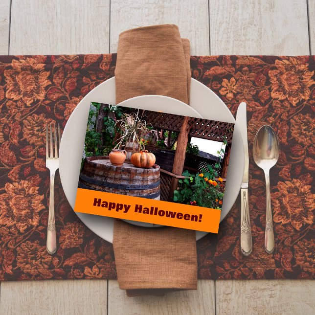 Carte Postale Photo rustique citrouille orange (Créateur téléchargé)