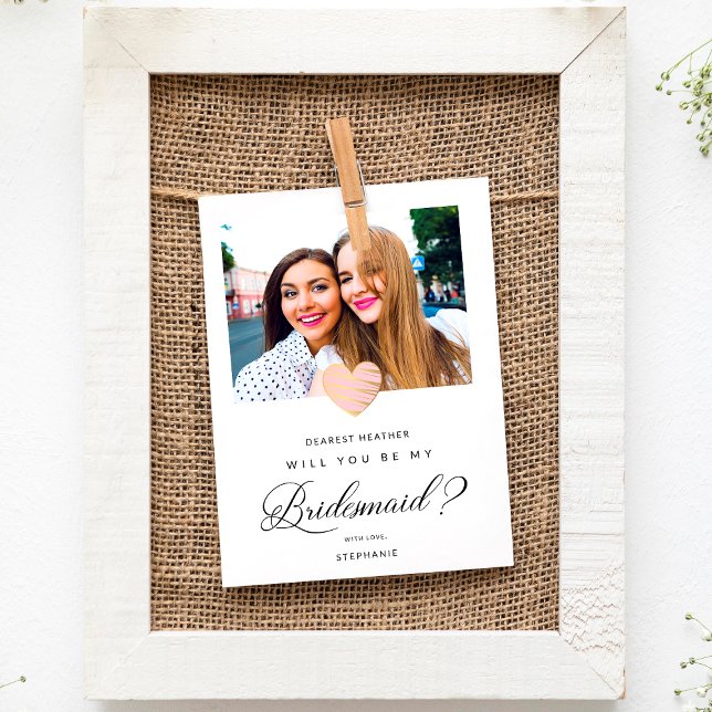 Carte Postale Photo Serez-Vous Mon Coeur Rose De Serveuse D'Epou (Créateur téléchargé)