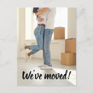 Carte Postale Photo simple Nous avons déplacé le changement d'ad