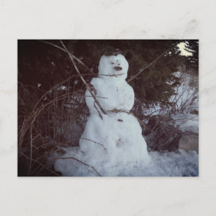 Carte postale Photo Snowman