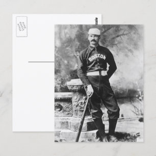 Carte Postale Photo sport vintage, Joueur de baseball de Boston
