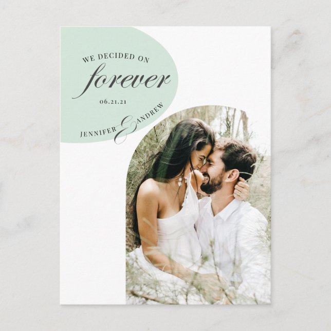 Carte Postale photo turquoise moderne et élégante enregistrer la (Devant)