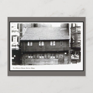 Carte Postale Photo vintage des années 1900 Paul Revere House Bo