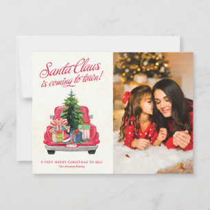 Carte Postale Photo vintage Red Père Noël Truck
