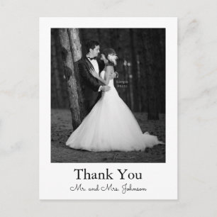 Carte Postale Photo Wedding Thank You