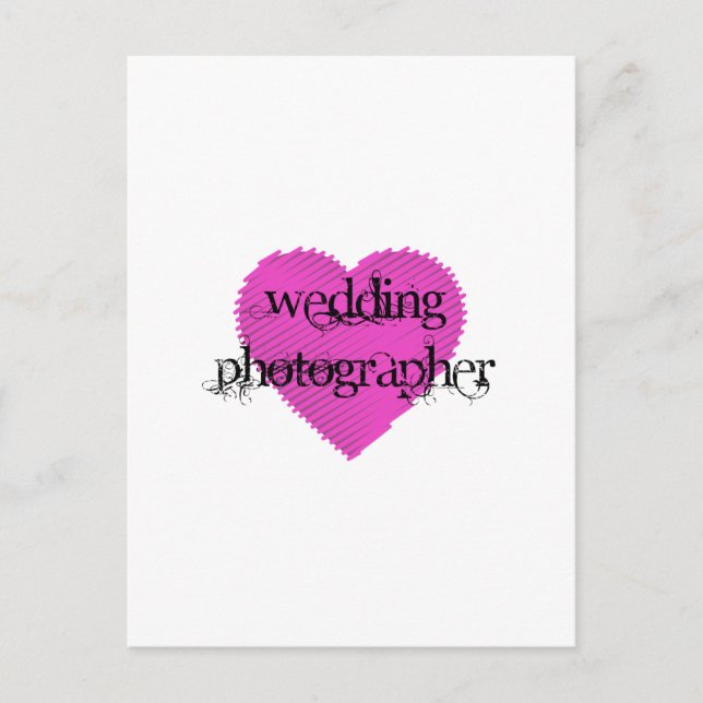 Carte Postale Photographe mariage (Devant)