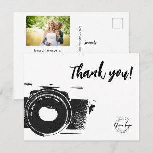 Carte Postale Photographe mariage Logo personnalisé Photo