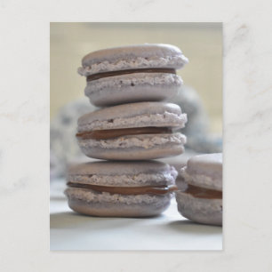 Carte Postale Photographie alimentaire Français Macaron Chocolat