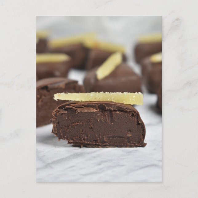 Carte Postale Photographie alimentaire Gingembre Chocolat Bon Bo (Devant)