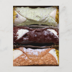 Carte Postale Photographie d'art fine de nature morte de cannoli