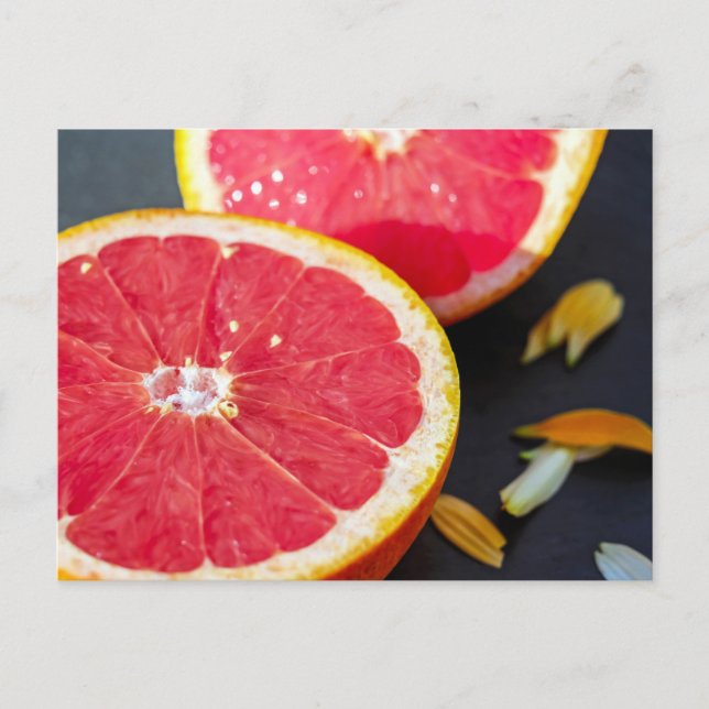 Carte Postale Photographie de fruits de pamplemousse (Devant)