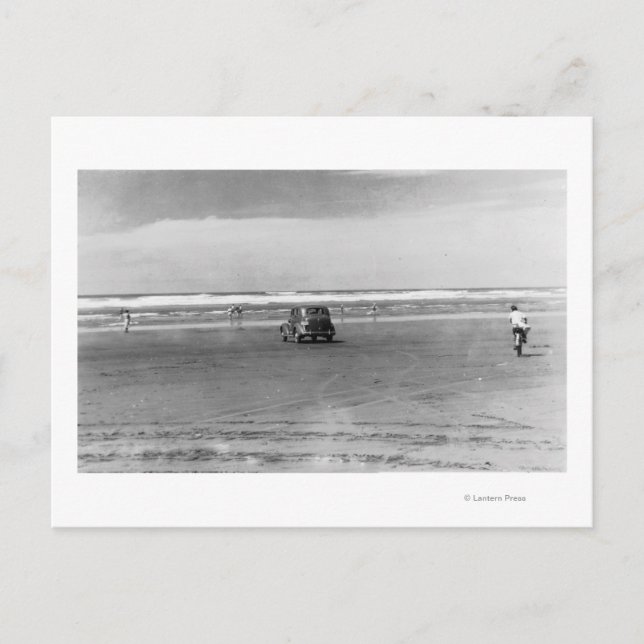 Carte Postale Photographie de la scène de la plage de l'océan Pa (Devant)