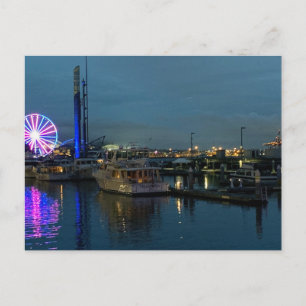 Carte Postale Photographie de la ville de Seattle la nuit