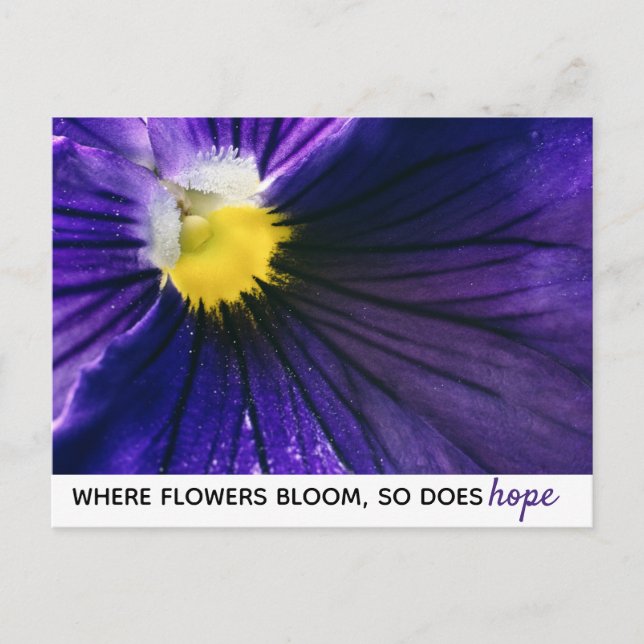 Carte Postale Photographie de macro inspirationnelle violet mode (Devant)