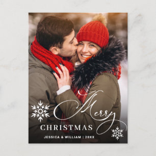 Carte Postale Photographie de Noël Joyeux moderne Salutation