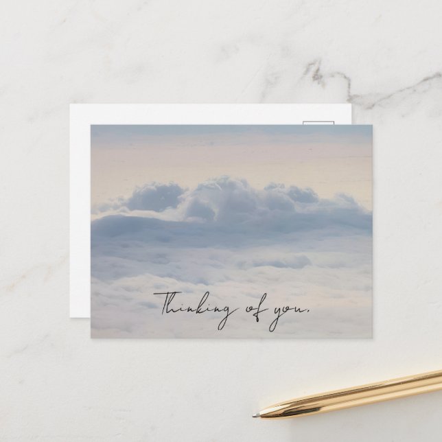 Carte Postale Photographie de nuages (Devant/Arrière en situation)