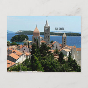 Carte Postale Photographie de paysage de Rab, Croatie