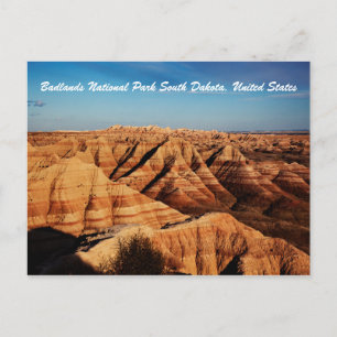 Carte Postale Photographie de paysage du parc national de Badlan
