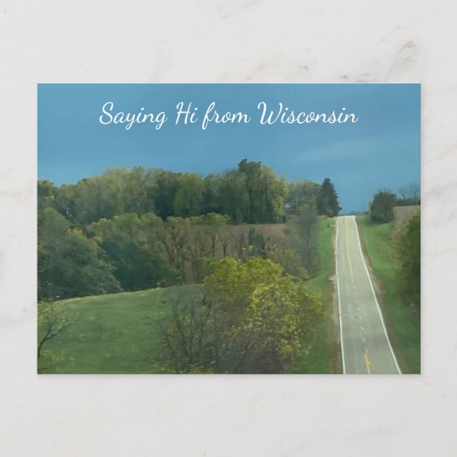 Carte Postale  Photographie de paysage du Wisconsin Dire bonjour (Devant)