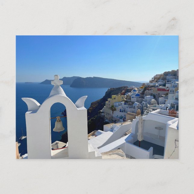 Carte Postale Photographie de Santorin Bell Tower Grèce (Devant)