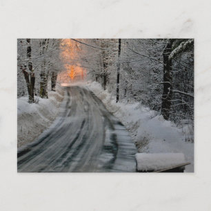 Carte Postale Photographie de soleil du matin d'hiver