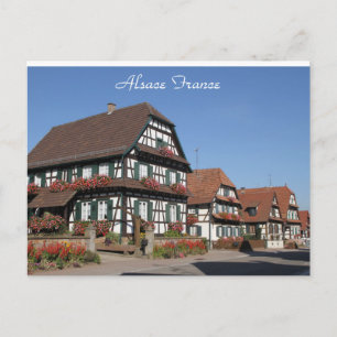 Carte Postale Photographie des maisons à colombages Alsace Franc