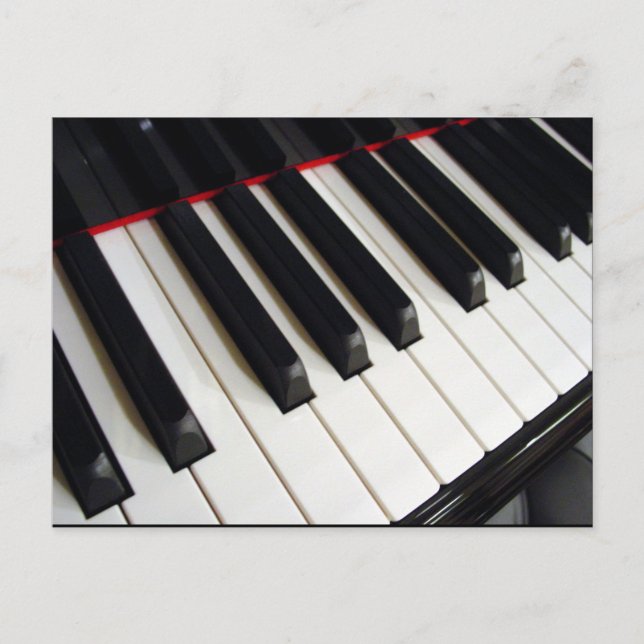 Carte Postale Photographie des touches de piano (Devant)