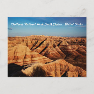 Carte Postale Photographie du paysage du parc national Badlands