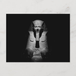 Carte Postale Photographie du roi pharaon en noir et blanc