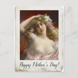 Carte Postale Photographie en relief de la dame victorienne