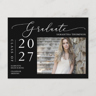 Carte Postale Photographie noir blanc de la Faire-part des diplô
