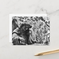 Photographie noir et blanc du cimetière Angel