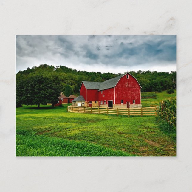Carte Postale Photographie rurale USA Campagne Paysage pittoresq (Devant)