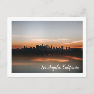 Carte Postale Photographie Skyline de Los Angeles au coucher du