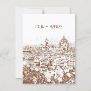 Carte Postale Photographie vintage personnalisée de Florence en