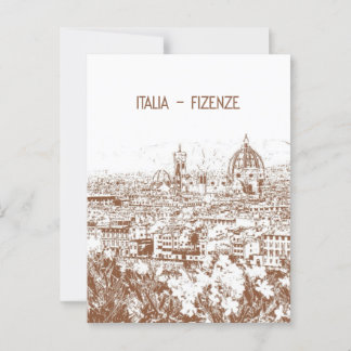 Carte Postale Photographie vintage personnalisée de Florence en 