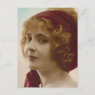 Carte Postale Photographie Vintage "Redhead"