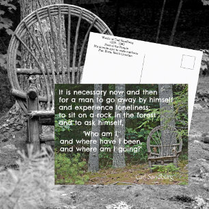 Carte postale photographique de citation de Carl S
