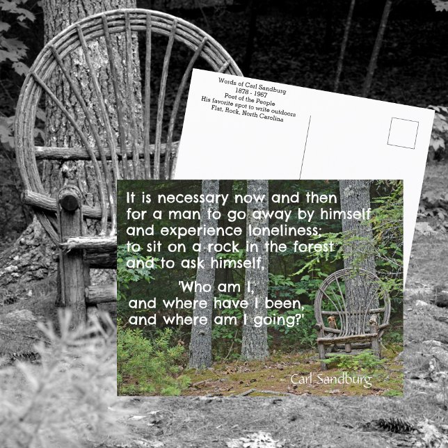 Carte postale photographique de citation de Carl S (Créateur téléchargé)