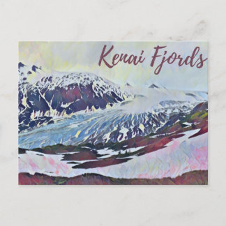 Carte postale photographique du glacier Alaska Ken