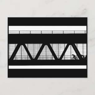Carte postale photographique en noir et blanc de p