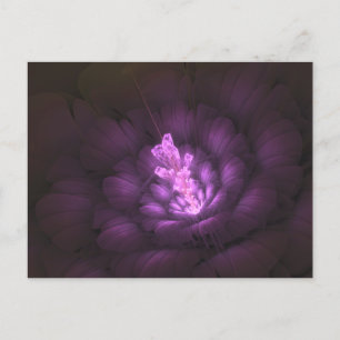Carte Postale Photon Flower - Purple - Poster d'art fractal numé