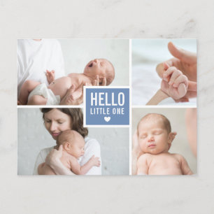 Carte Postale Photos d'annonce de naissance et de bonjour modern