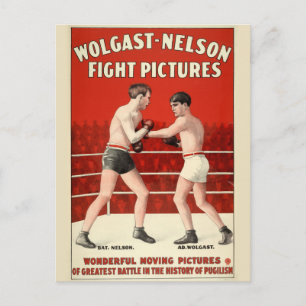 Carte Postale Photos de combat Wolgast-Nelson - Poster restauré