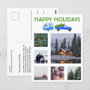 Carte Postale PHOTOS PERSONNALISÉES Camping Camping Camping Noël