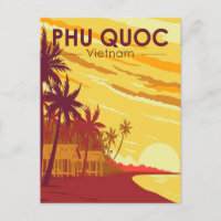 Phu Quoc Island Vietnam Travel Art Vintage