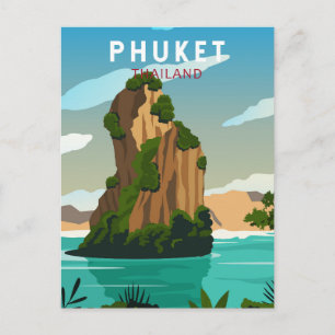 Carte postale Phuket Thailand Retro