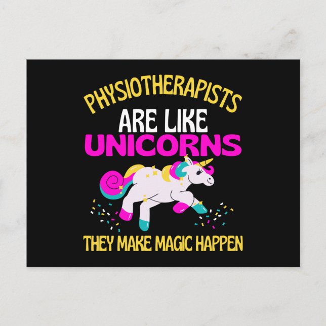 Carte Postale Physiothérapeute Unicorne, Physio de licorne magiq (Devant)
